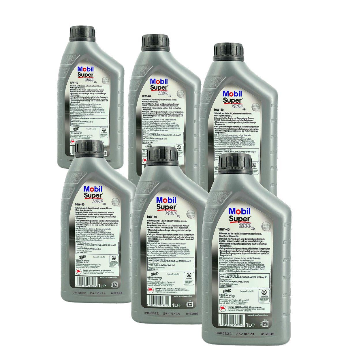 Mobil Super 2000 X1 10W-40 6x1 Liter