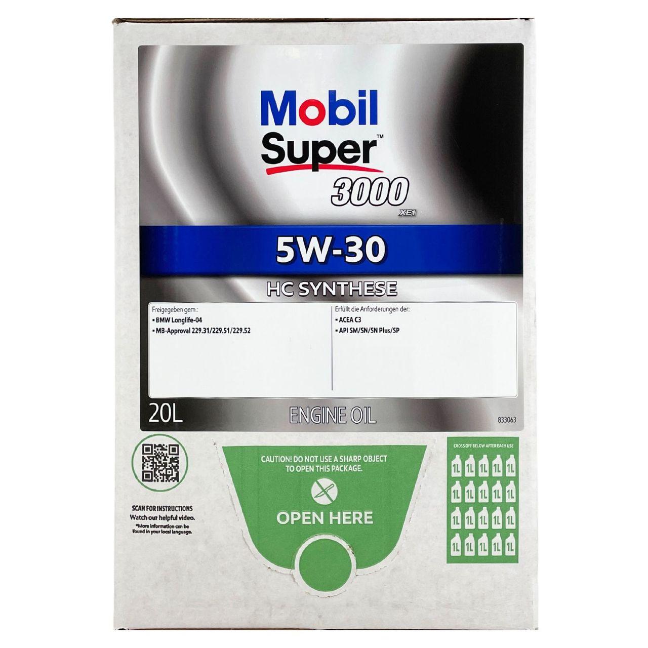 Mobil Super 3000 XE1 5W-30 20 Liter BAG-IN Box