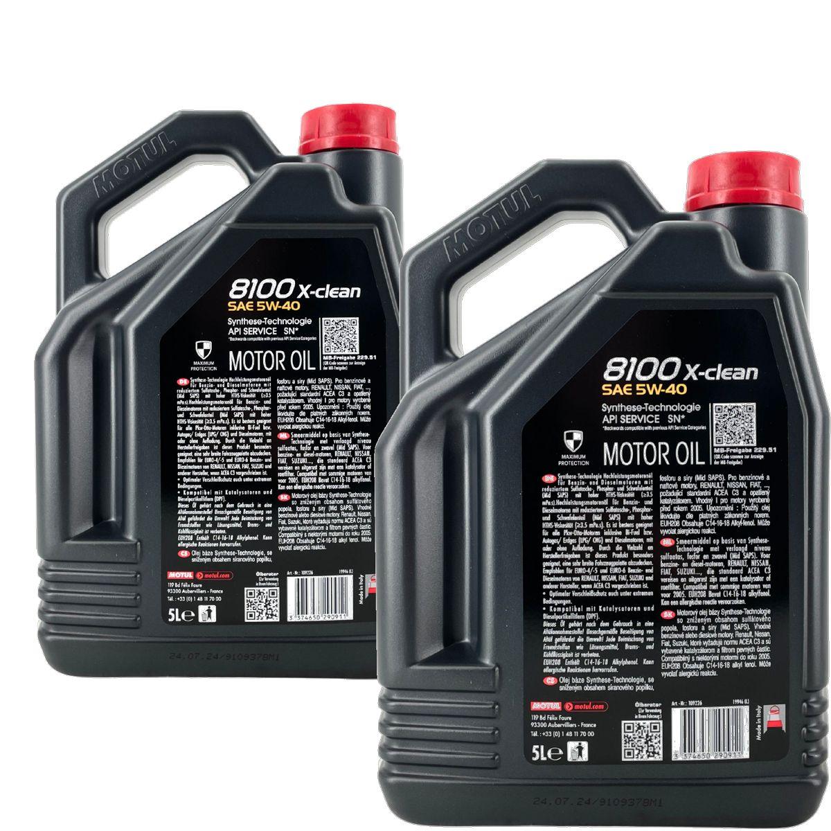 Motul 8100 X-clean 5W-40 2x5 Liter