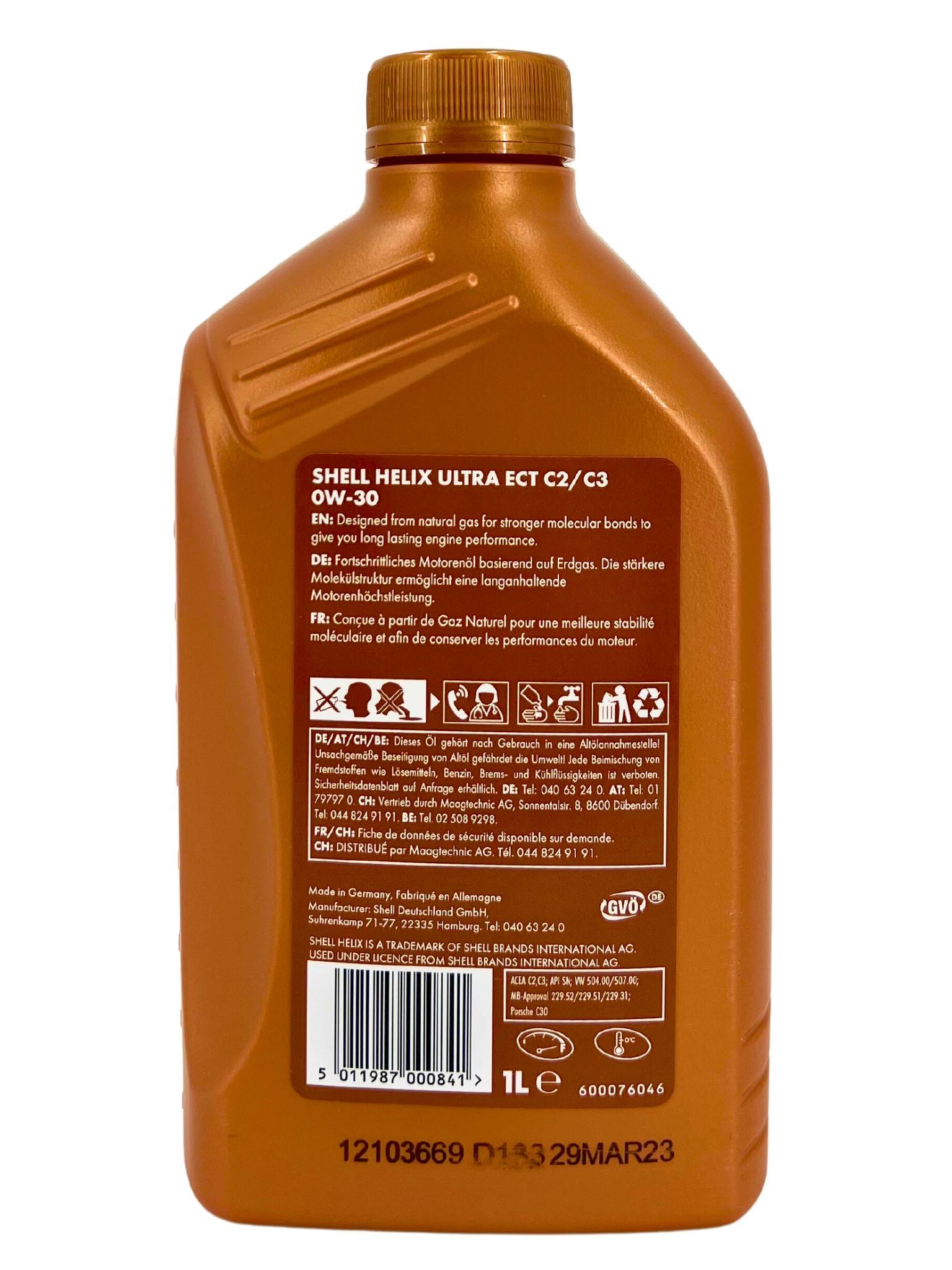 Shell Helix Ultra ECT C2 C3 0W-30 1 Liter