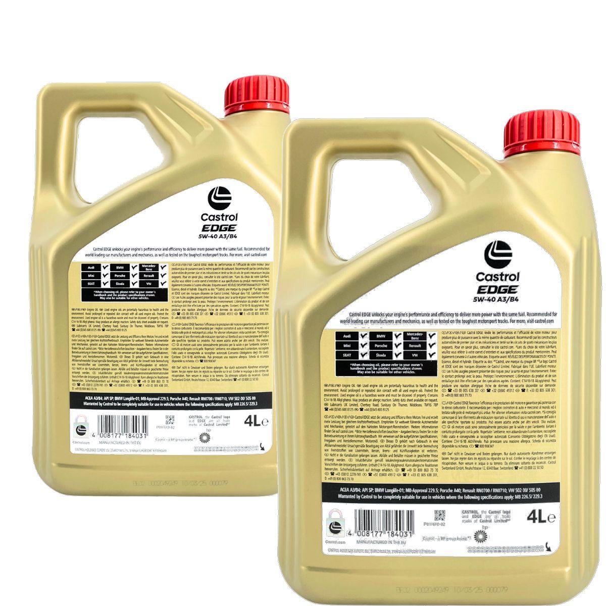 Castrol Edge 5W-40 A3/B4 2x4 Liter
