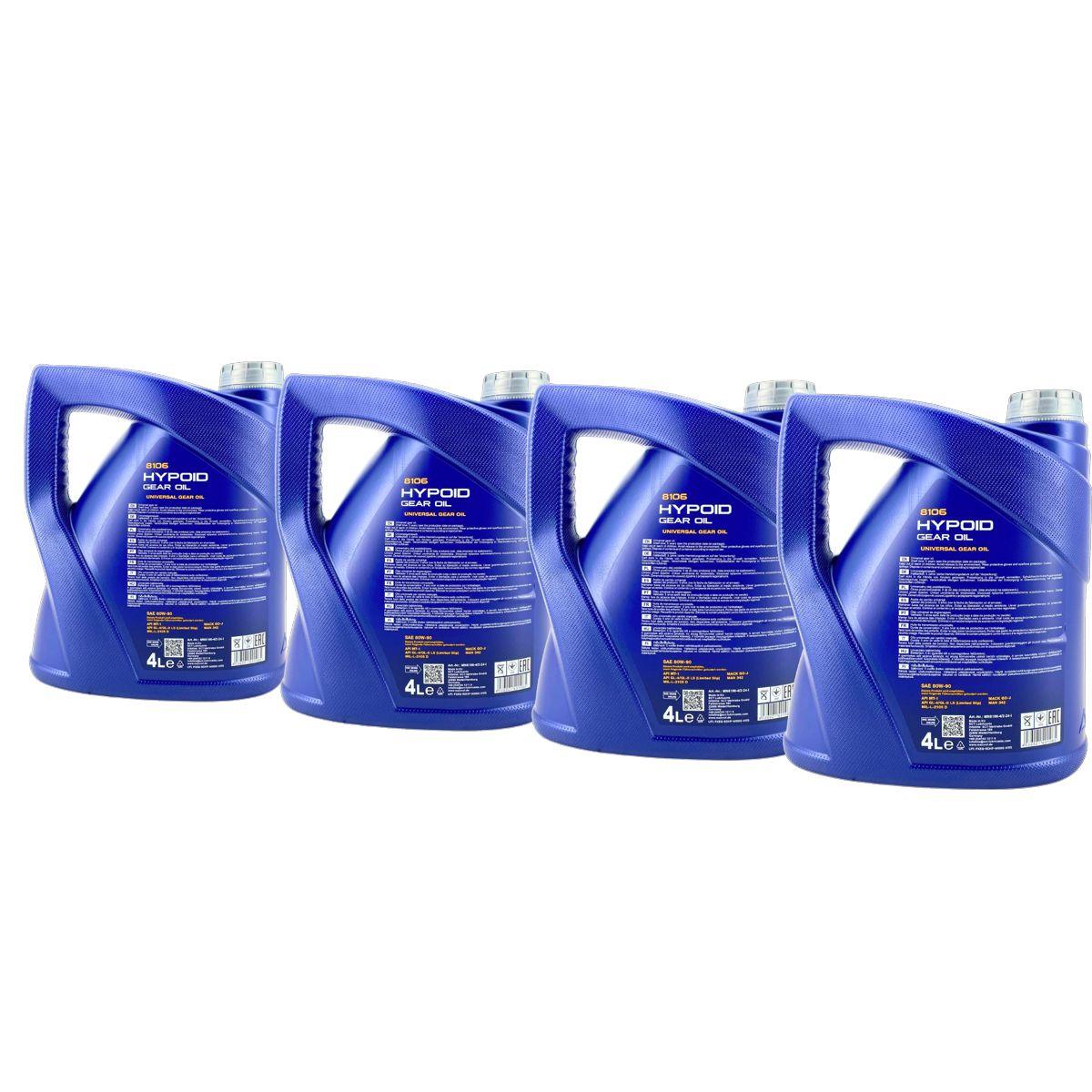 Mannol Hypoid Gear Oil Getriebeöl 80W-90 GL-4/GL-5 LS 4x4 Liter