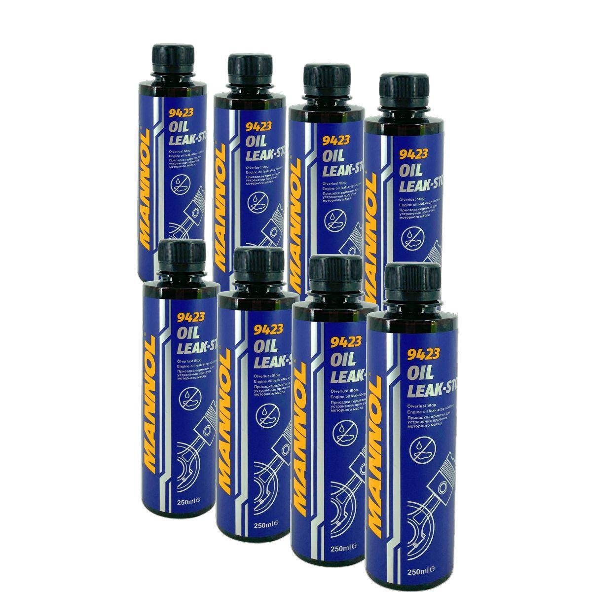 Mannol Oil Leak-Stop Motordichtmittel Ölverlust-Stop Additiv 8x250 ML