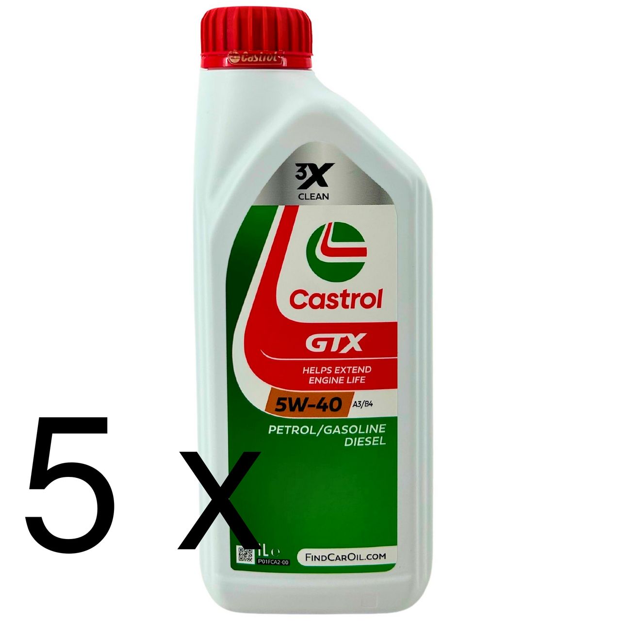 Castrol GTX 5W-40 A3/B4 5x1 Liter