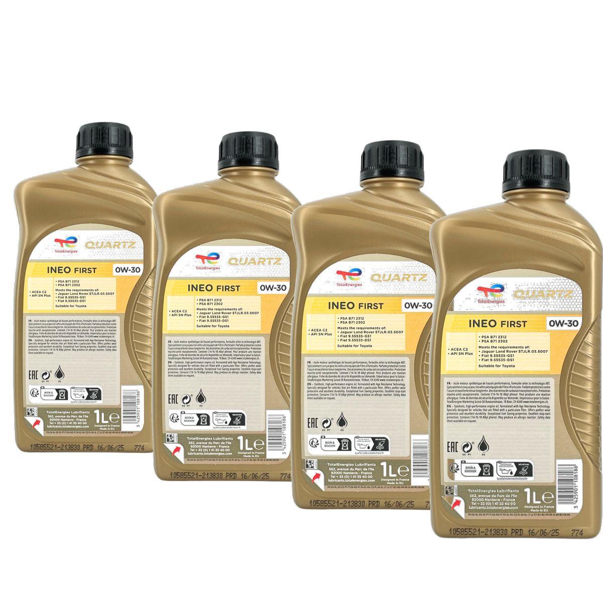 Total Quartz Ineo First 0W-30 4x1 Liter