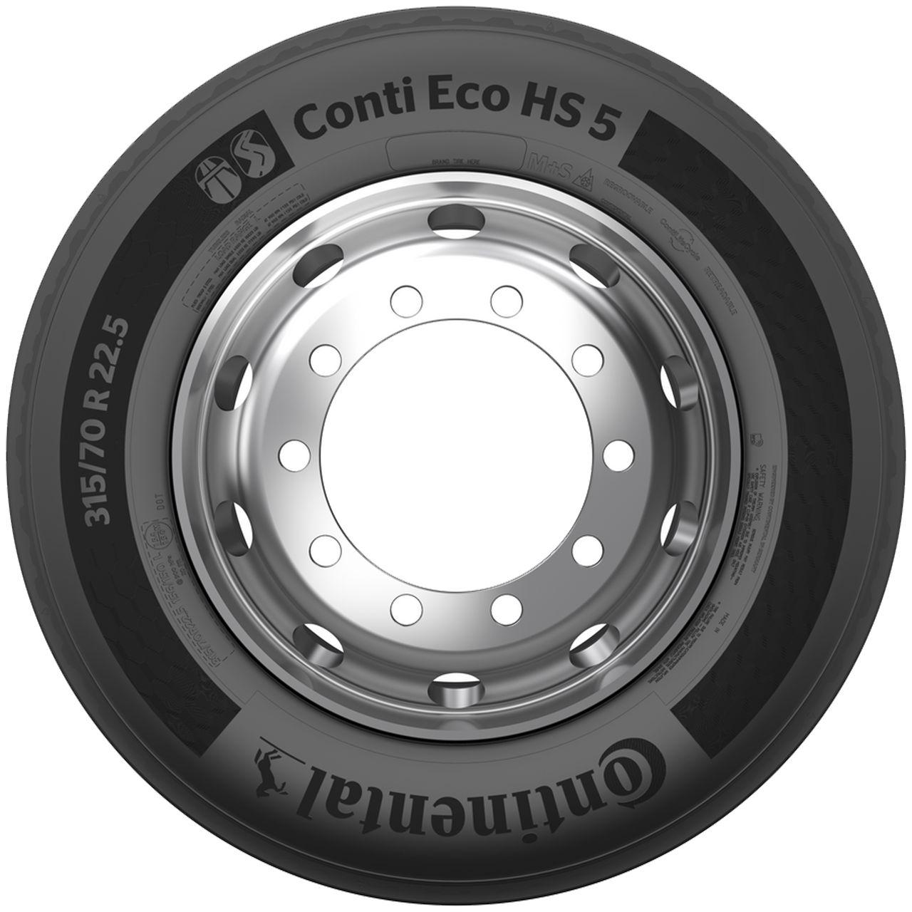 CONTINENTAL 315/70 R 22.5 TL 156/154L (150/150M) CONTI ECO HS 5 20PR M+S 3PMSF RFID LRL