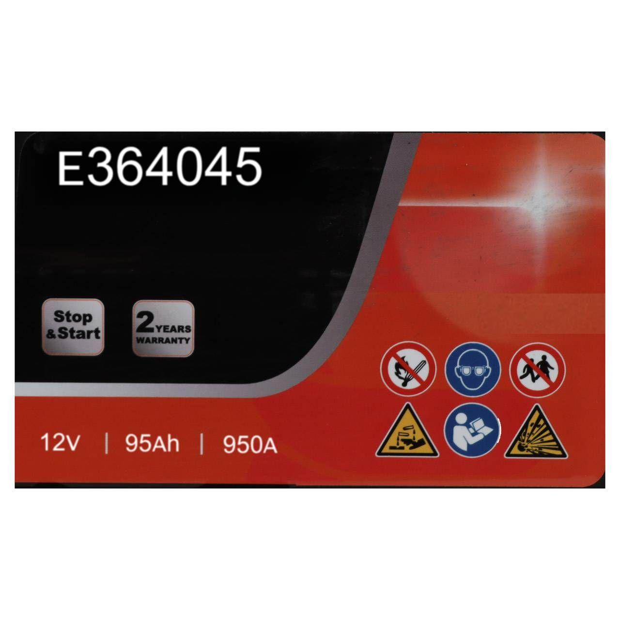 EUROREPAR STD Batterie Autobatterie Starterbatterie 12V 95Ah 950A/EN E364045