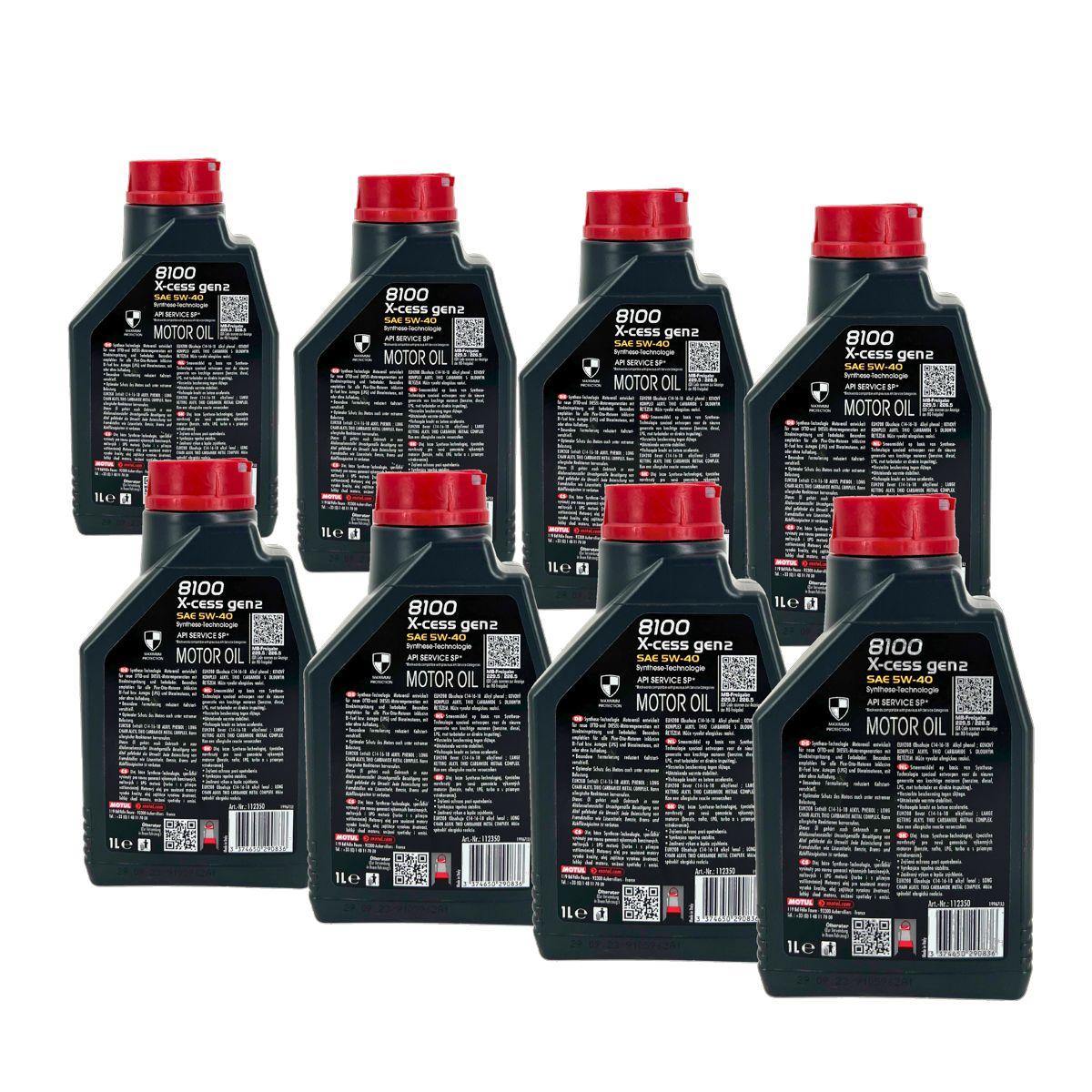 Motul 8100 X-cess GEN2 5W-40 8x1 Liter