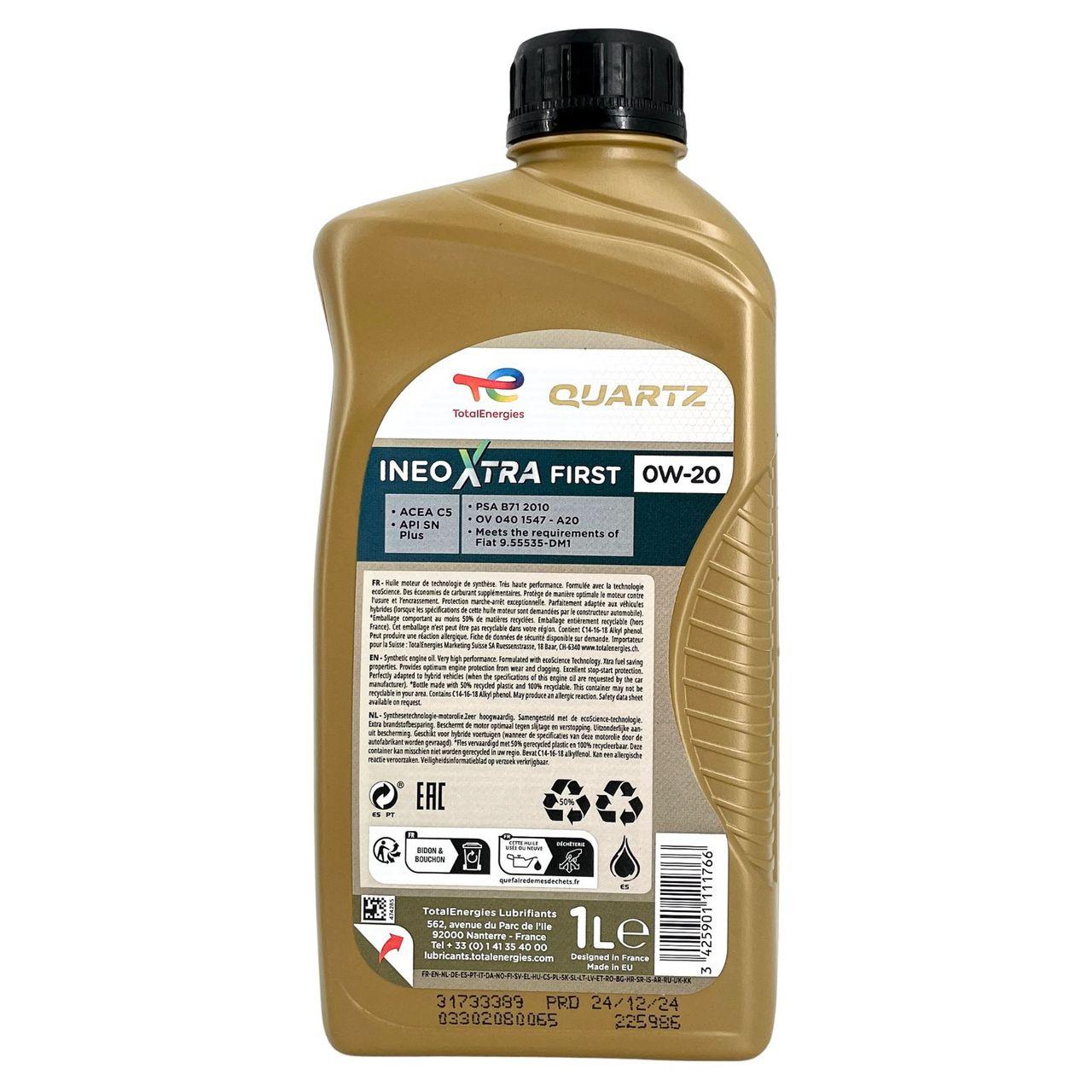 Total Quartz Ineo Xtra First 0W-20 1 Liter