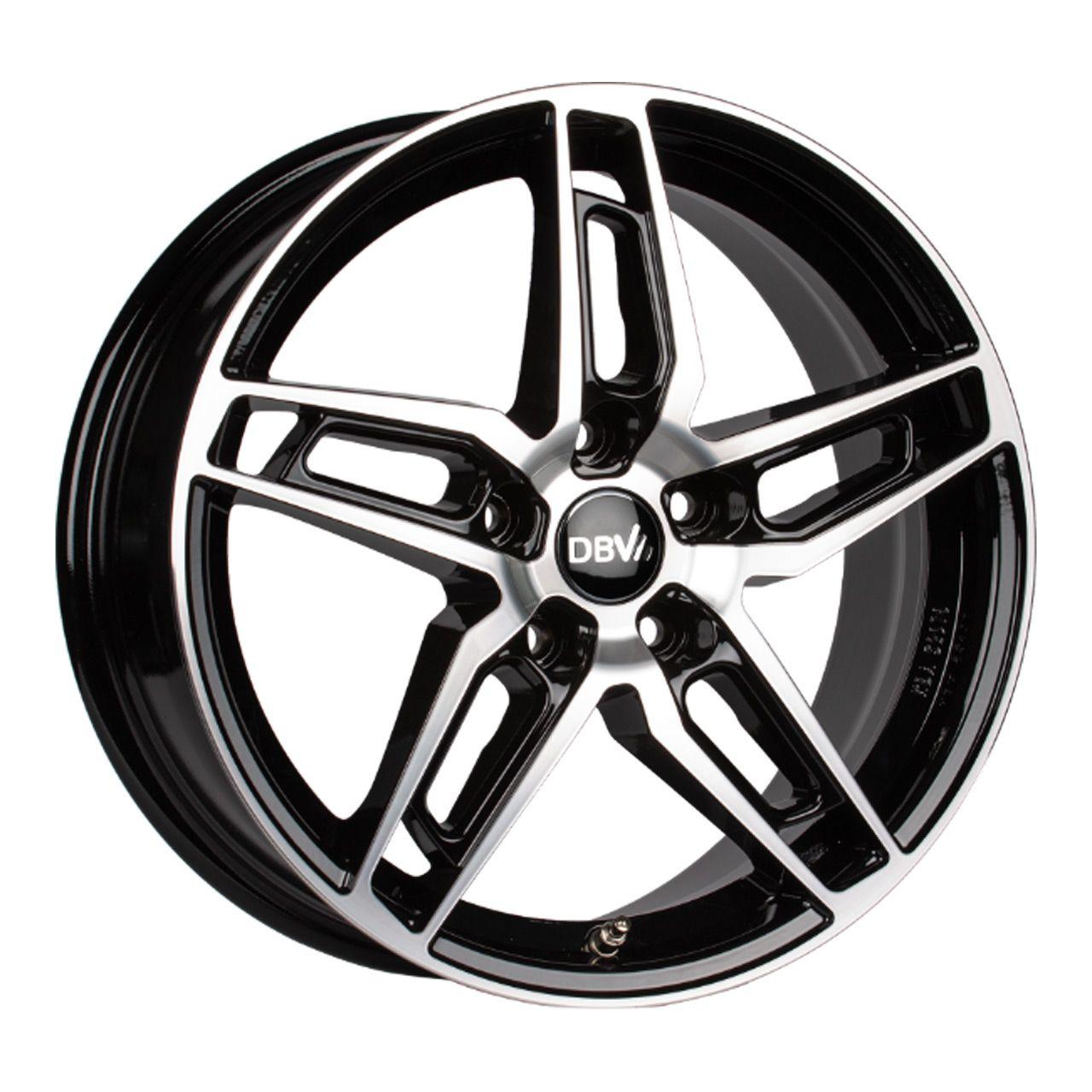 DBV 5DS 005 schwarz glänzend frontpoliert 7.0Jx17 5x112 ET48