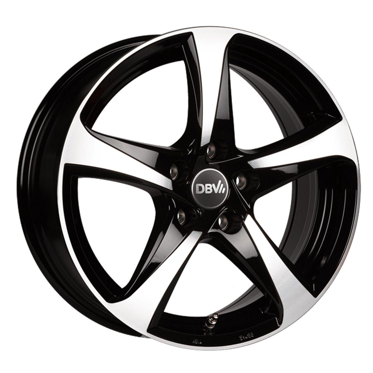 DBV 5SP 001 schwarz glänzend frontpoliert 6.0Jx15 5x114.3 ET43