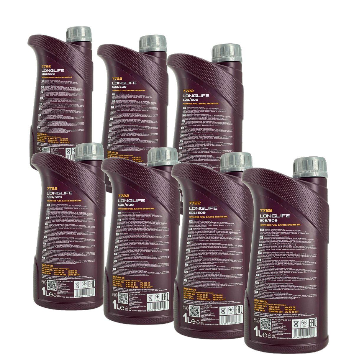 Mannol Longlife 508/509 0W-20 7x1 Liter