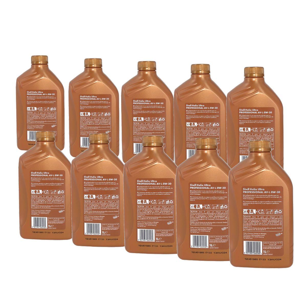 Shell Helix Ultra Professional AV-L 0W-30 10x1 Liter