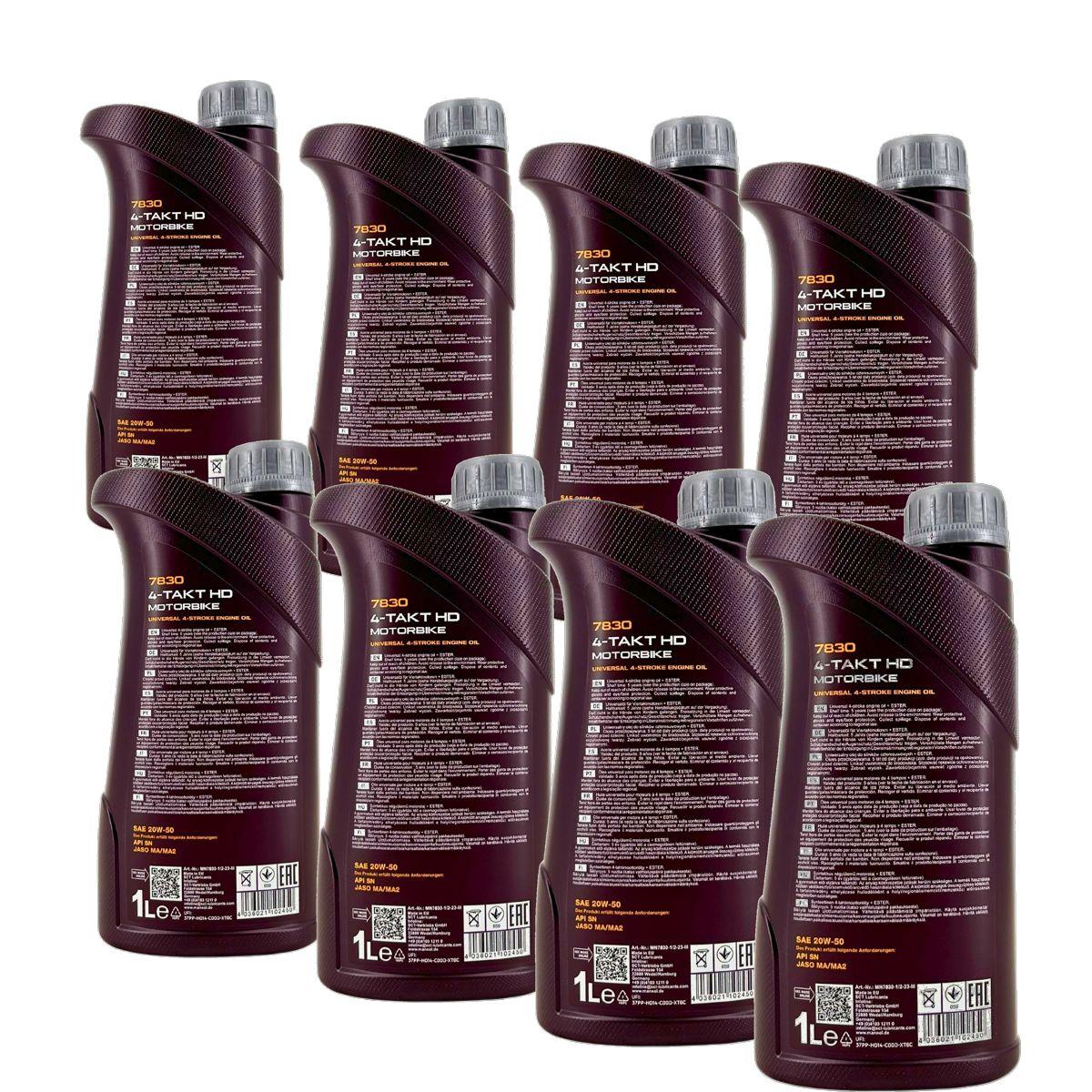 Mannol 4-Takt Motorbike HD 20W-50 8x1 Liter