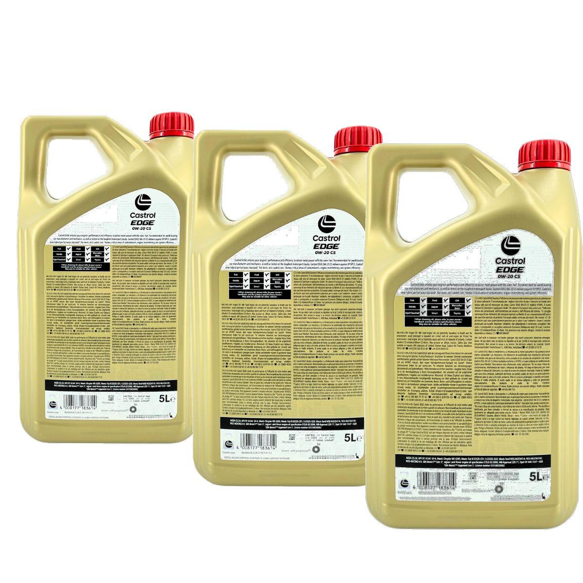 Castrol Edge 0W-20 C5 3x5 Liter