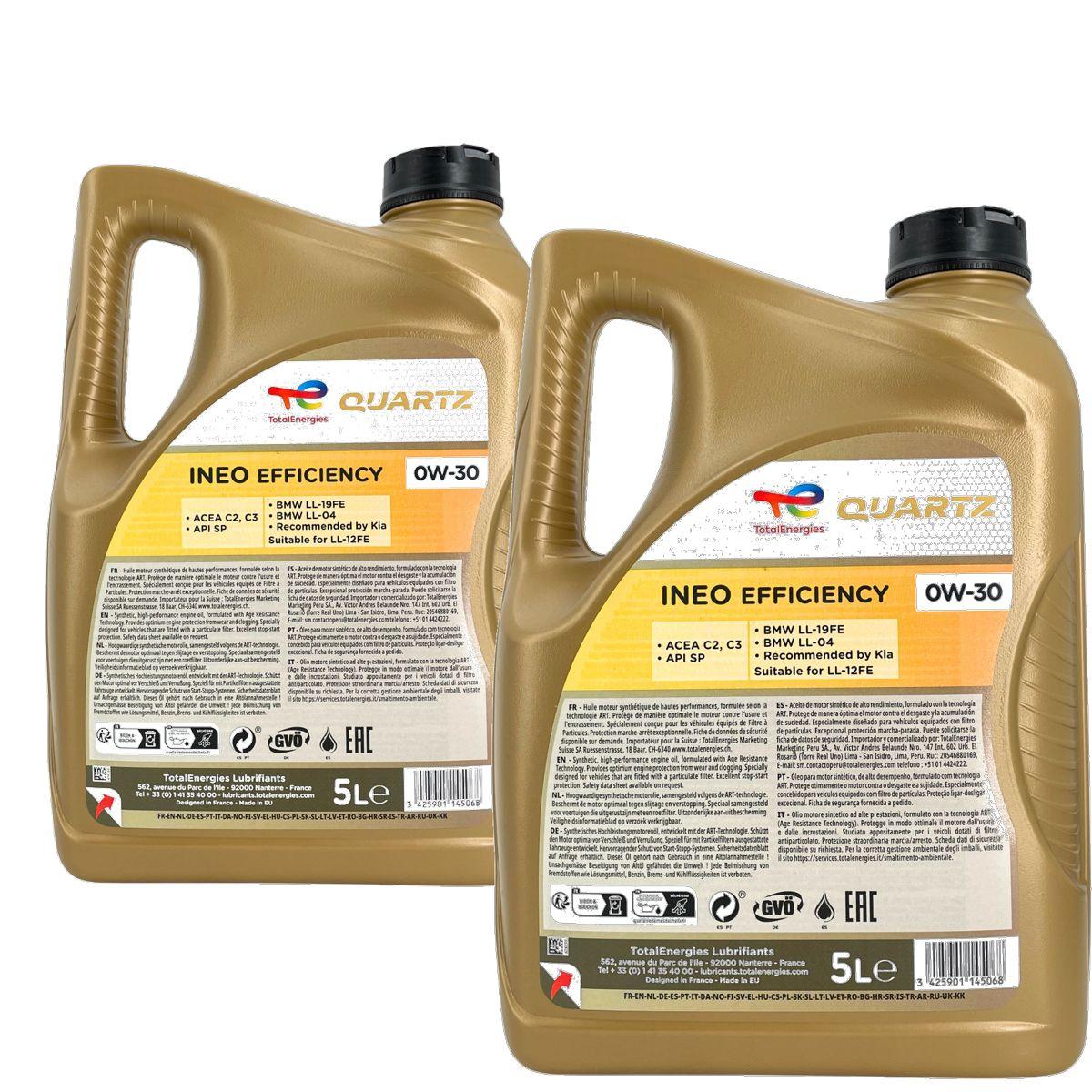 Total Quartz Ineo Efficiency 0W-30 2x5 Liter