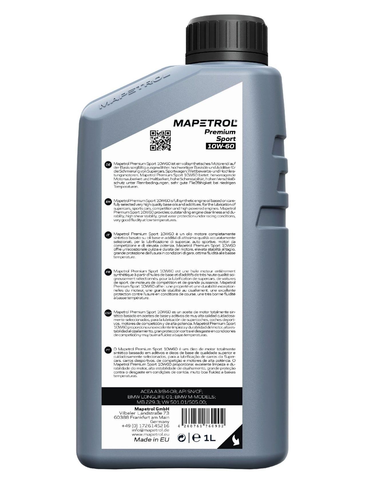 Mapetrol Premium Sport 10W-60 1 Liter