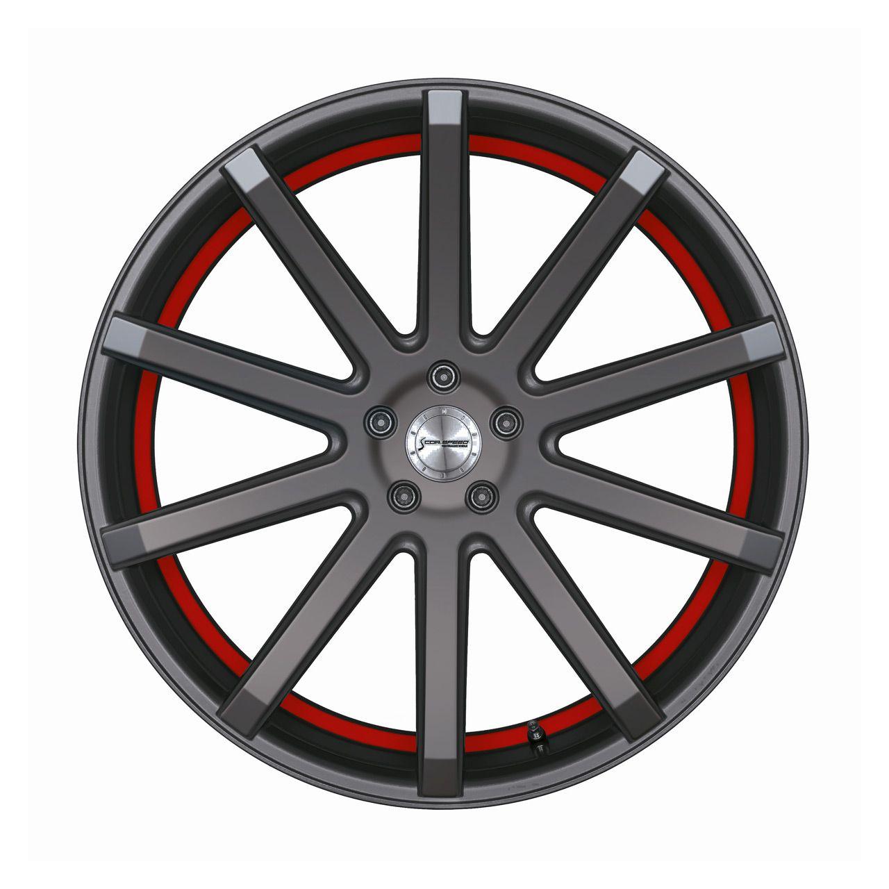CORSPEED DEVILLE Gunmetal/ undercut Color Trim rot 10.5Jx20 5x112 ET40