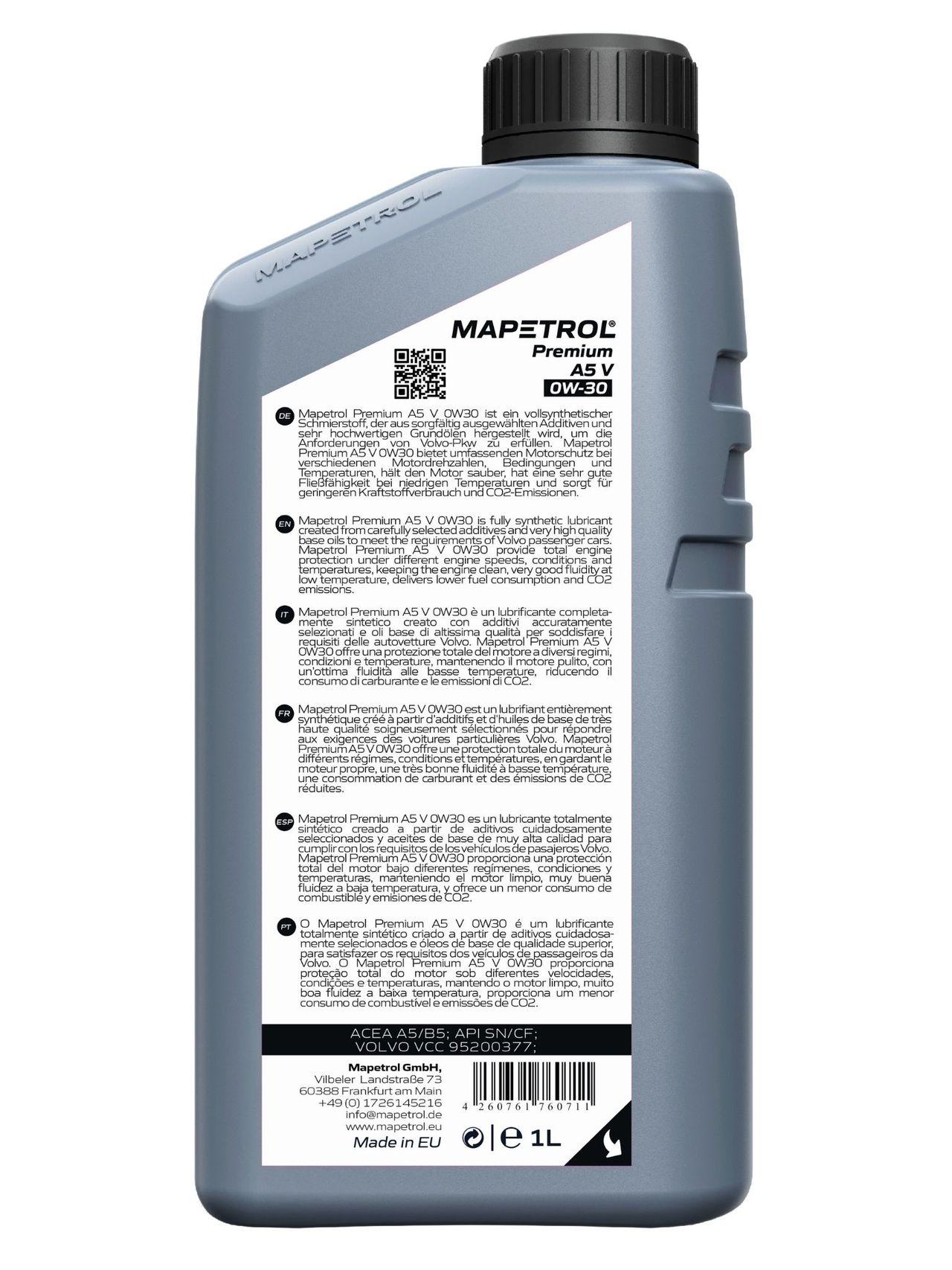 Mapetrol Premium A5 V 0W-30 1 Liter