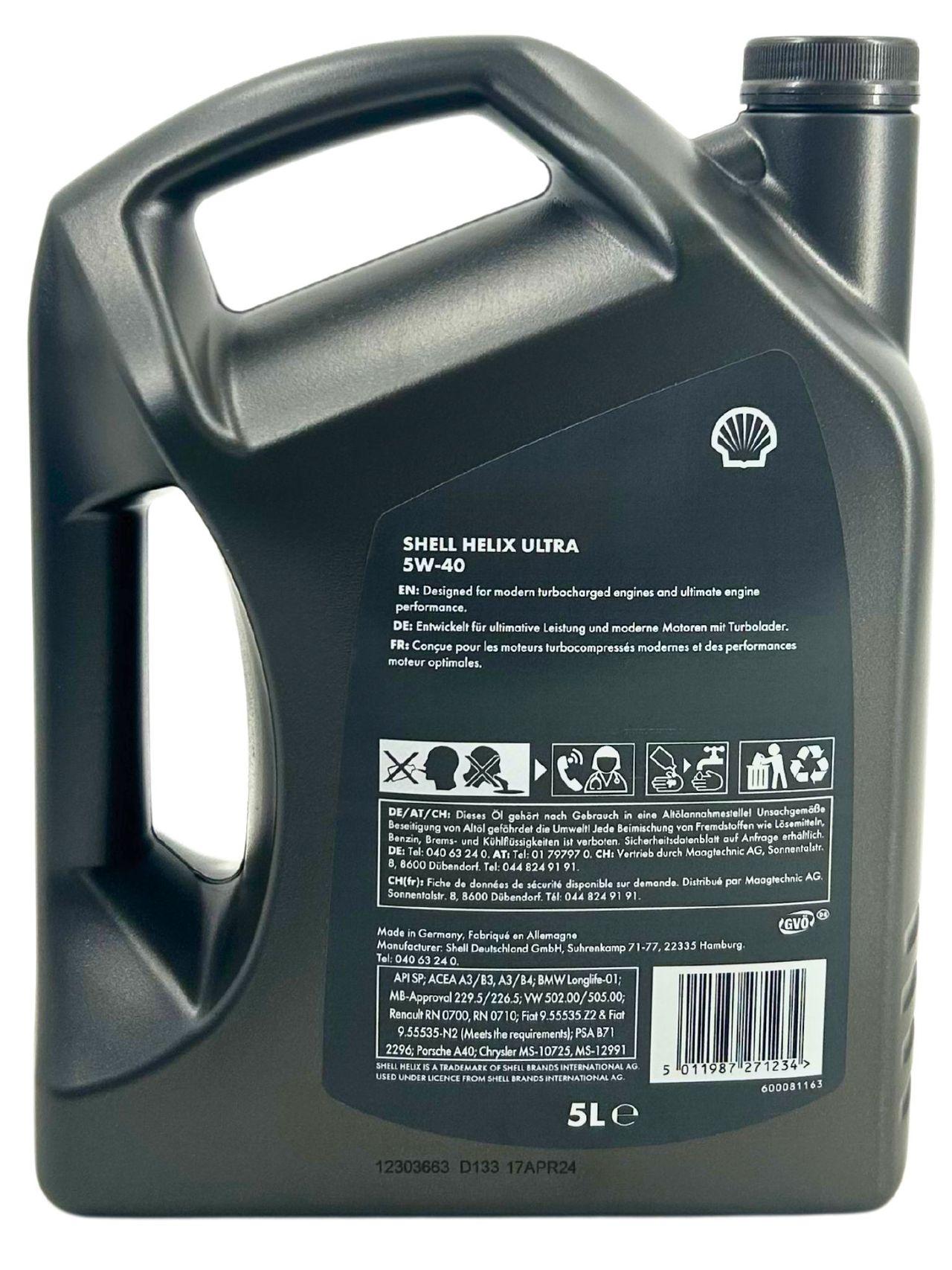 Shell Helix Ultra 5W-40 5 Liter