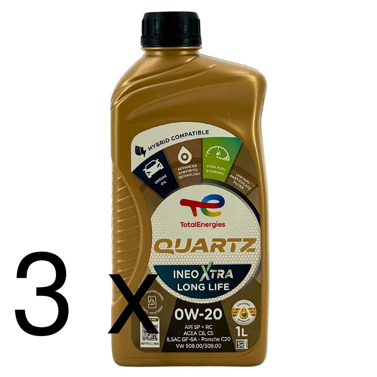 Total Quartz Ineo Xtra Longlife 0W-20 3x1 Liter