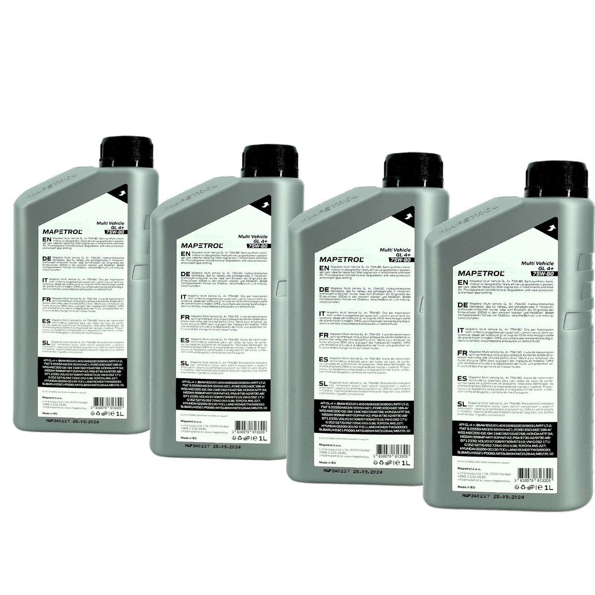 Mapetrol Multi Vehicle GL 4+ 75W-80 4x1 Liter