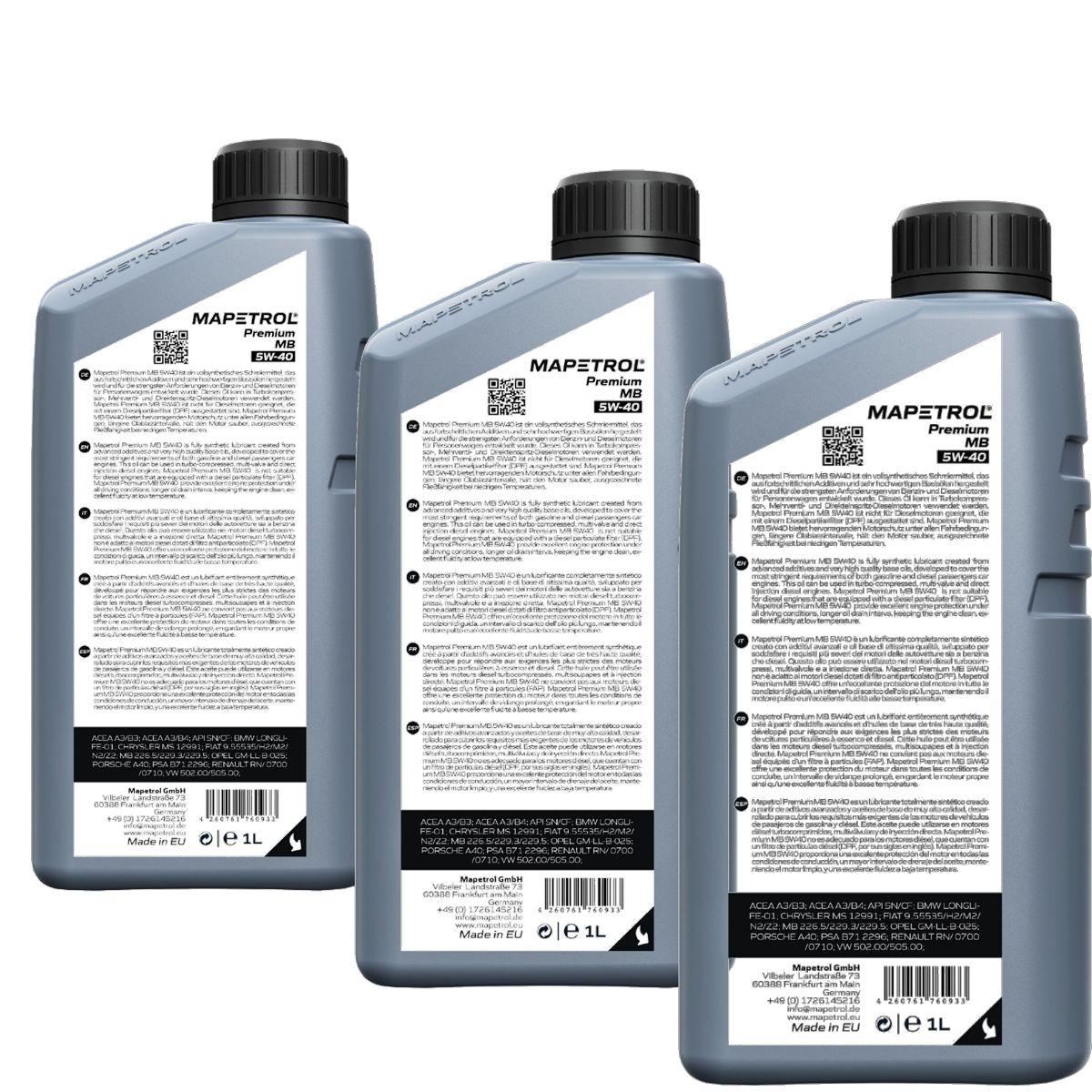 Mapetrol Premium MB 5W-40 3x1 Liter