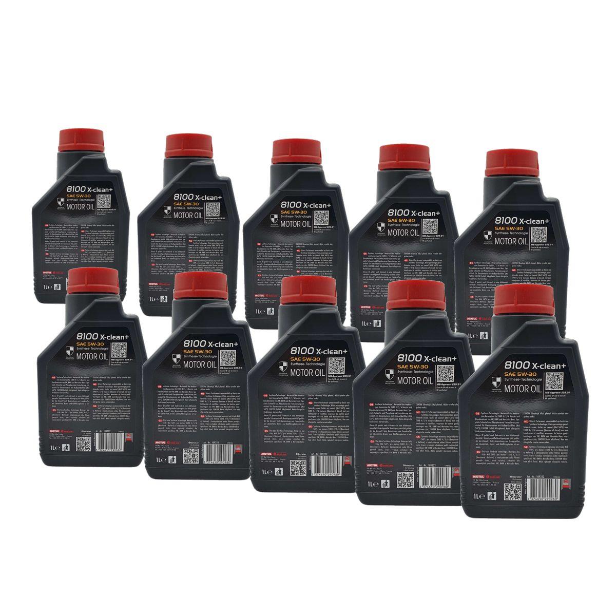 Motul 8100 X-clean+ 5W-30 10x1 Liter