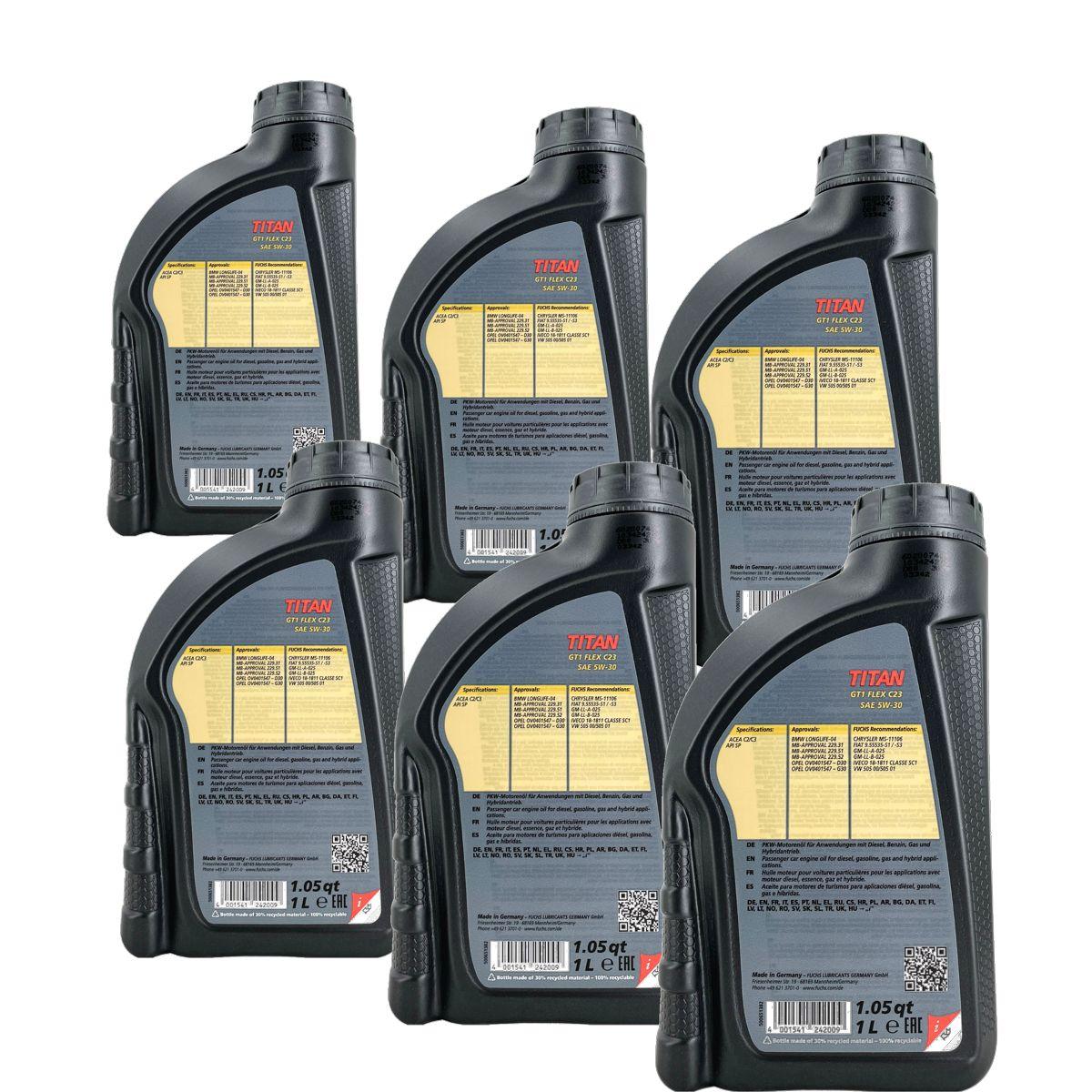 Fuchs Titan GT1 Flex C23 5W-30  6x1 Liter