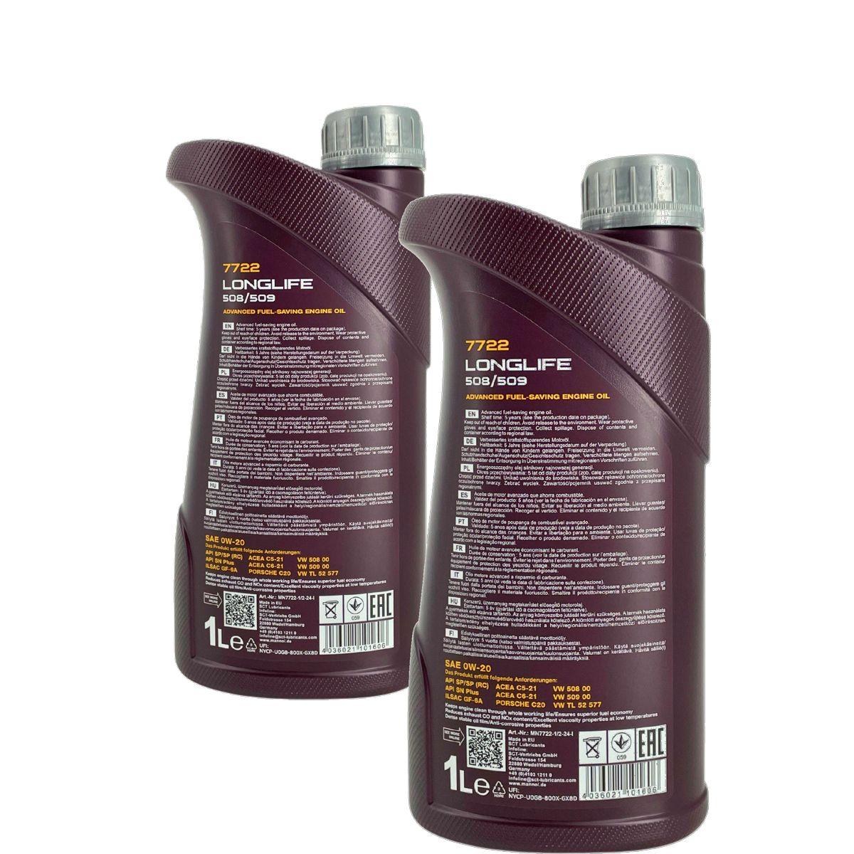 Mannol Longlife 508/509 0W-20 2x1 Liter
