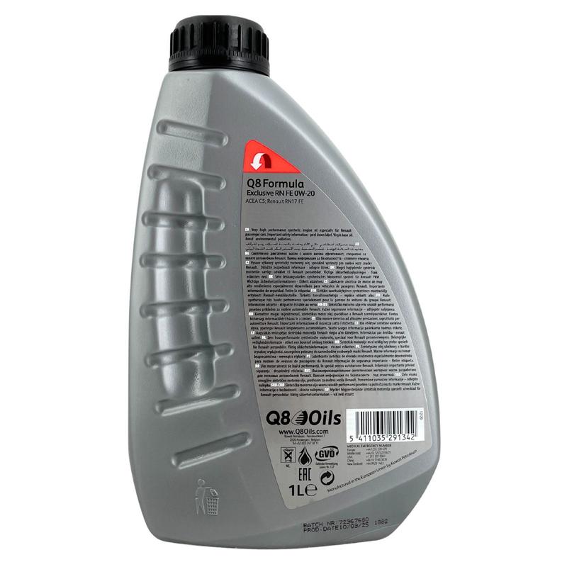 Q8 Formula Exclusive RN FE 0W-20 1 Liter