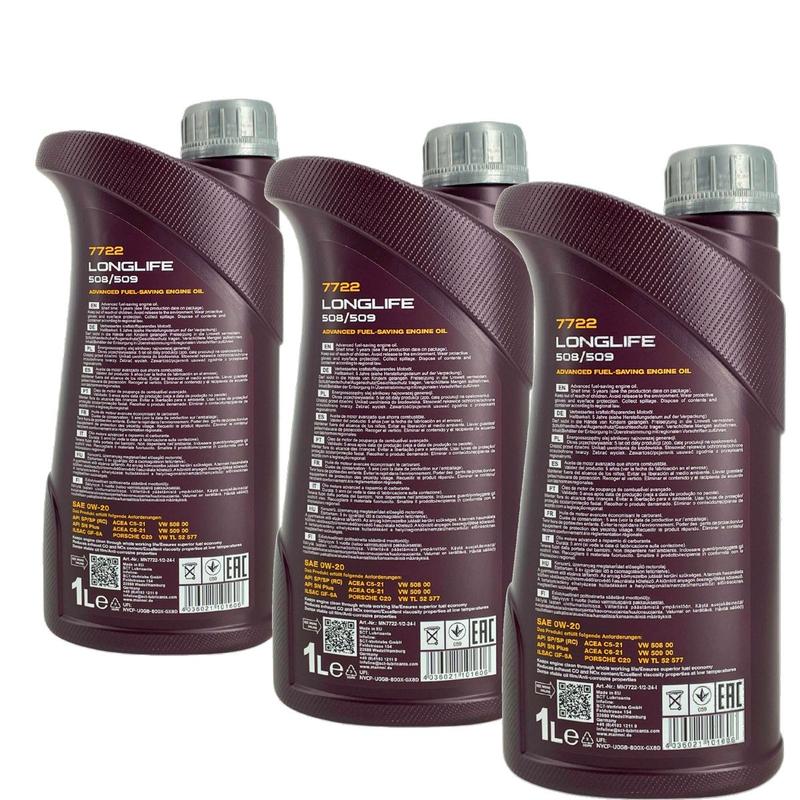 Mannol Longlife 508/509 0W-20 3x1 Liter