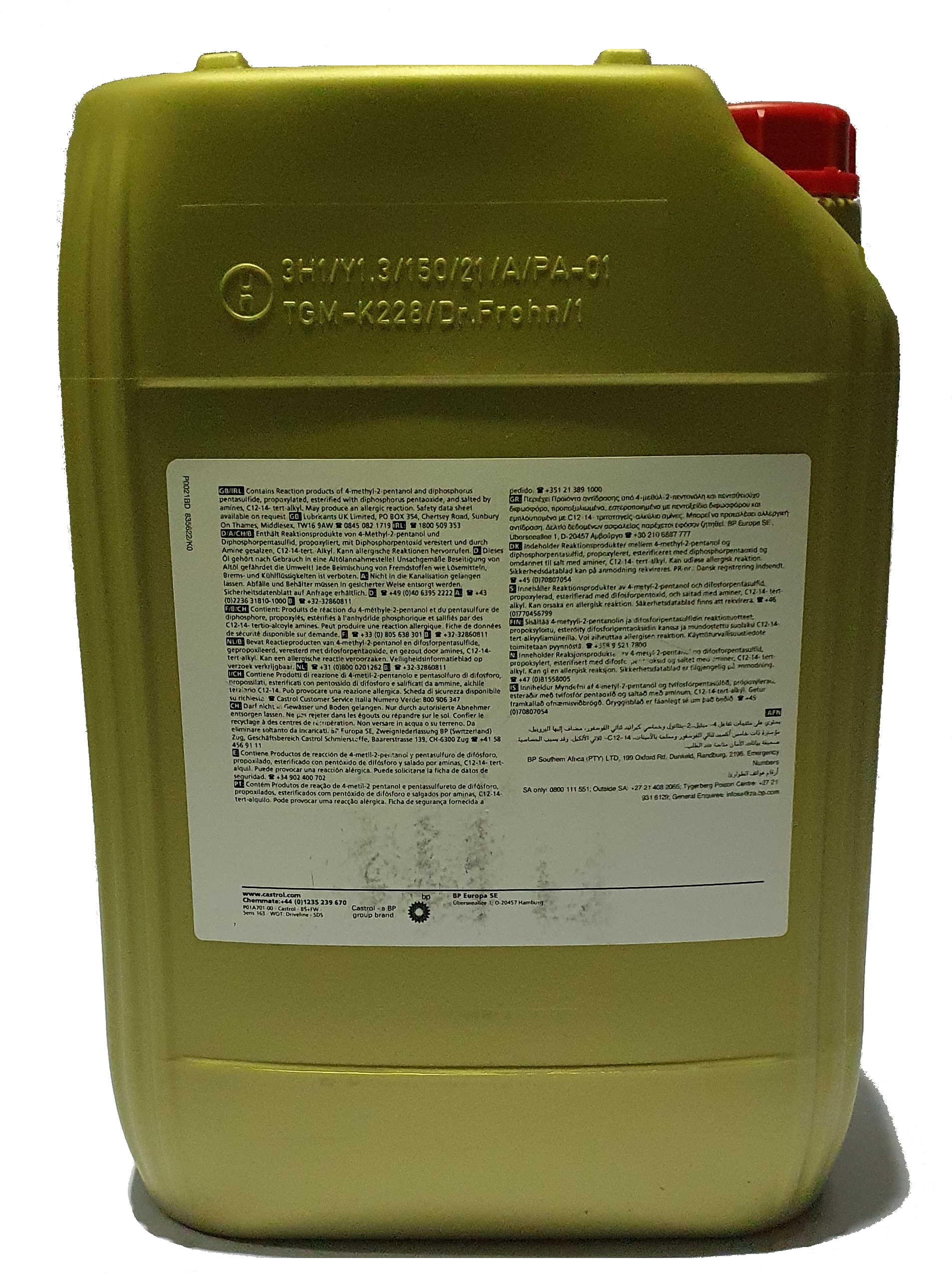 Castrol TRANSMAX Manual Transaxle 75W-90 20 Liter