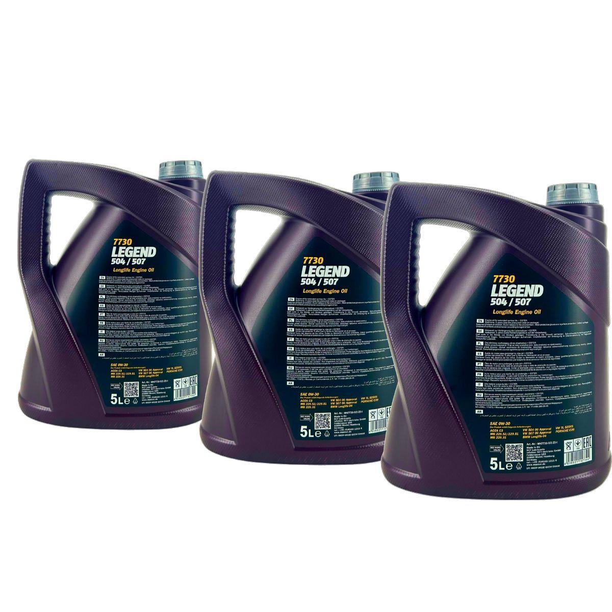 Mannol Legend 504/507 0W-30 3x5 Liter