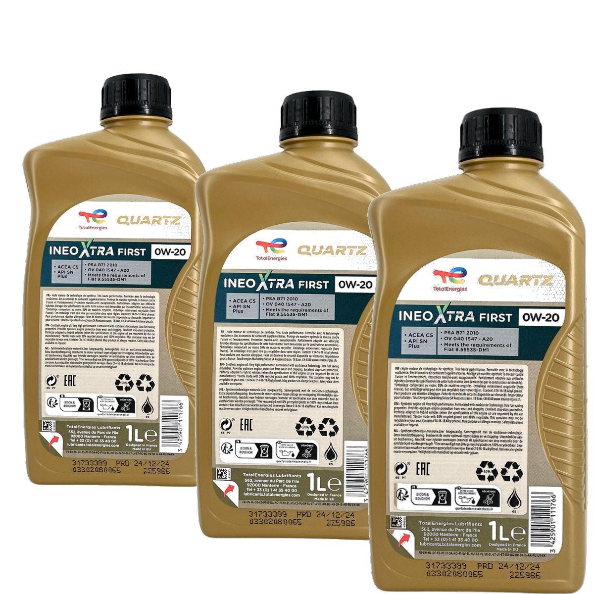 Total Quartz Ineo Xtra SDE 0W-20 3x1 Liter