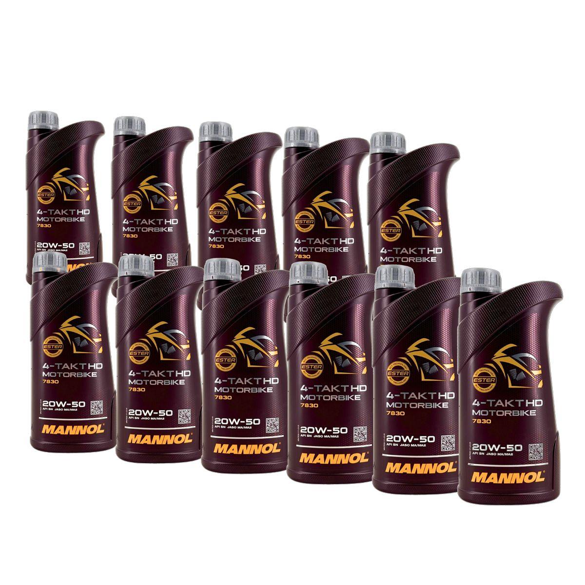 Mannol 4-Takt Motorbike HD 20W-50 11x1 Liter