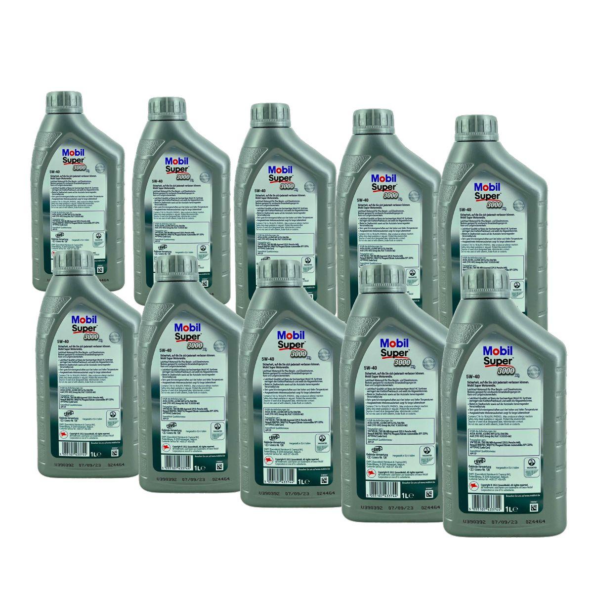 Mobil Super 3000 X1 5W-40 10x1 Liter
