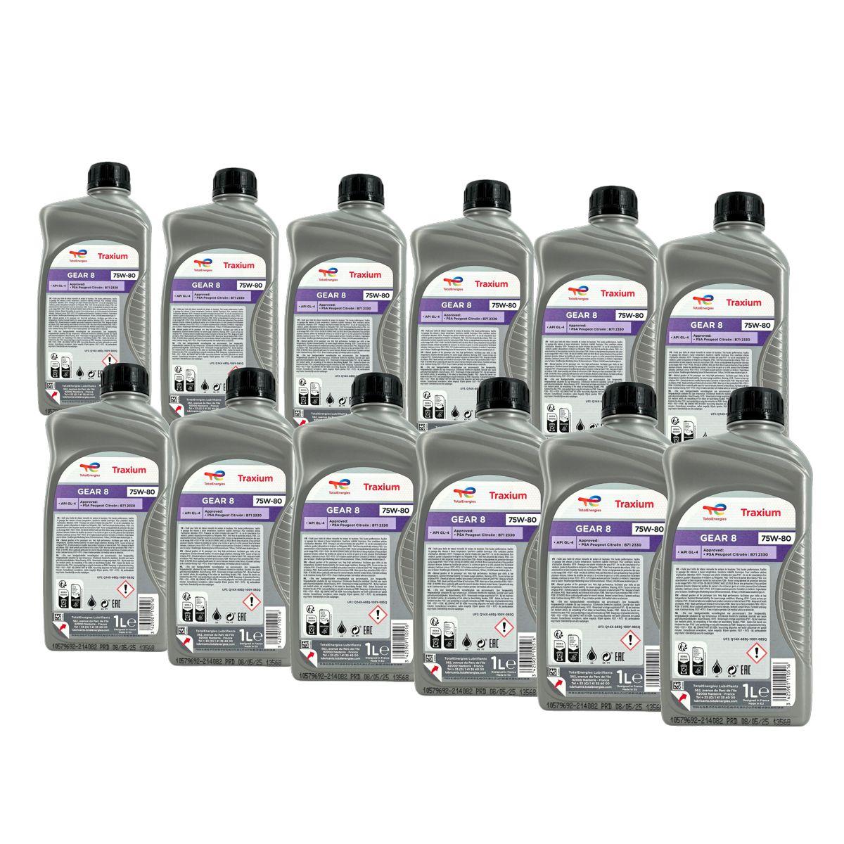 Total Traxium Gear 8 75W-80 12x1 Liter