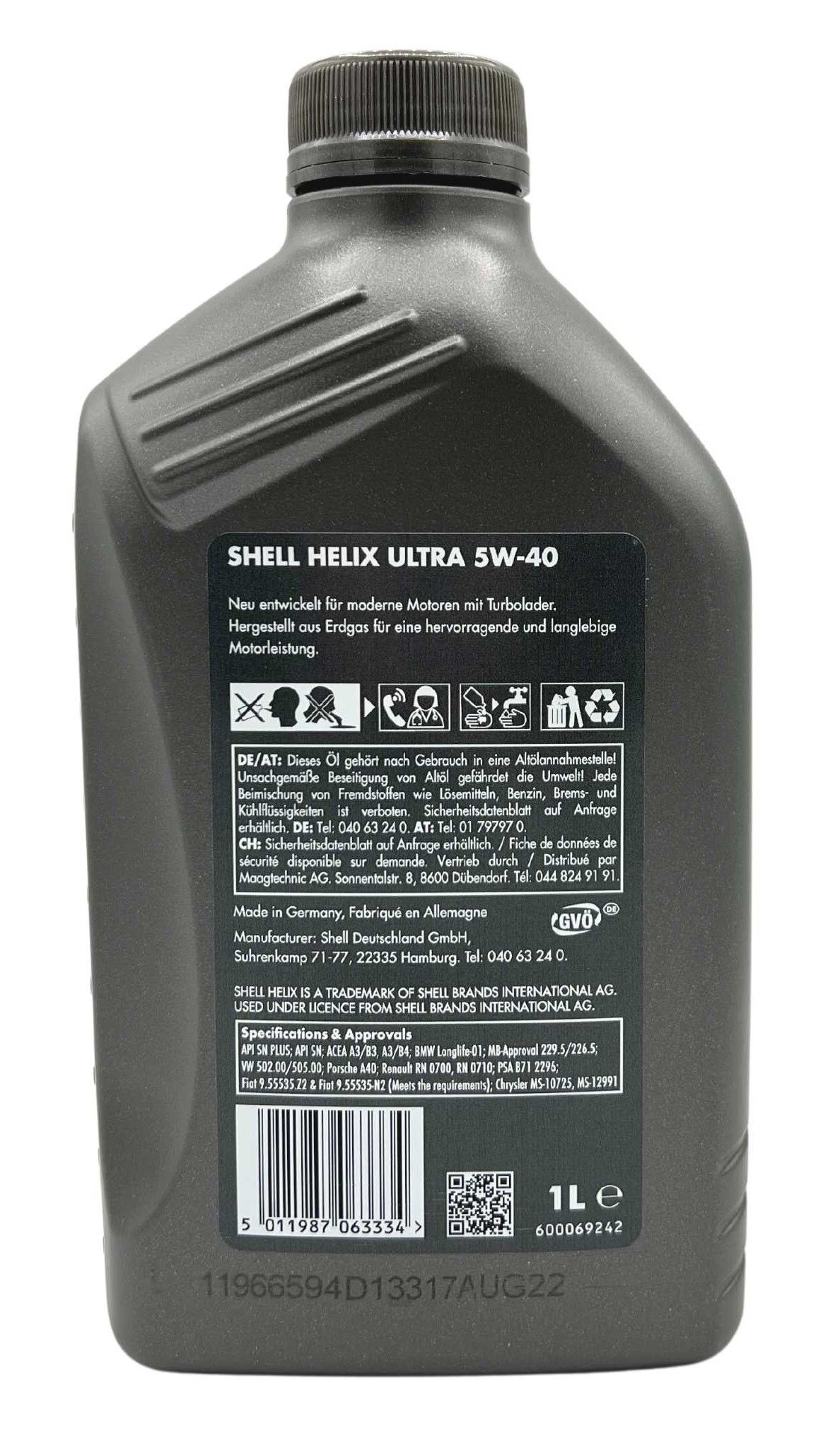 Shell Helix Ultra 5W-40 1 Liter