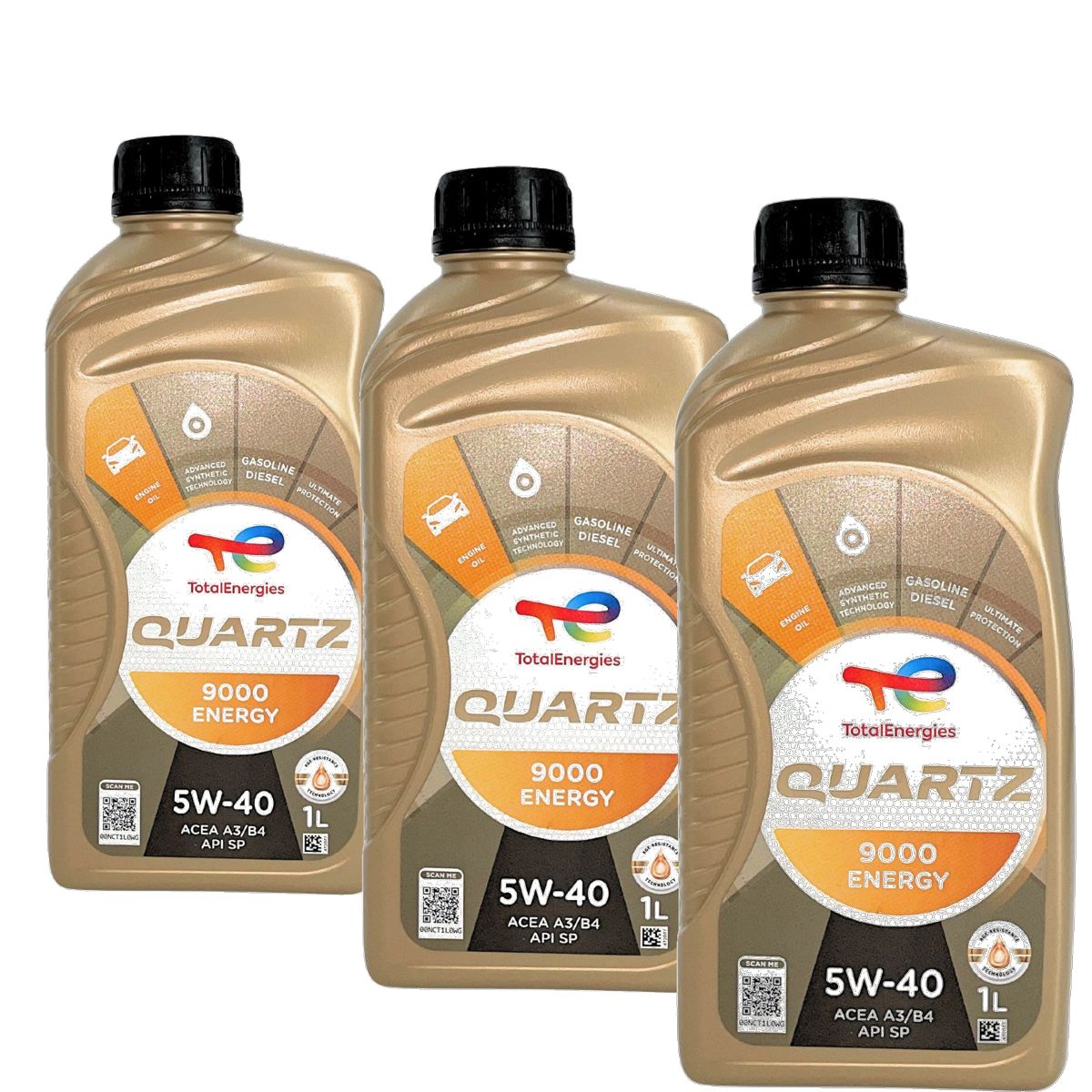 Total Quartz 9000 Energy 5W-40 3x1 Liter