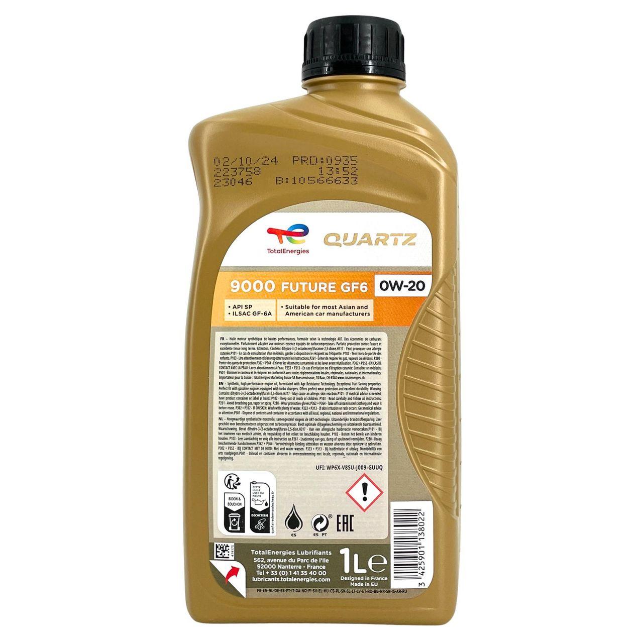 Total Quartz 9000 Future GF6 0W-20 1 Liter