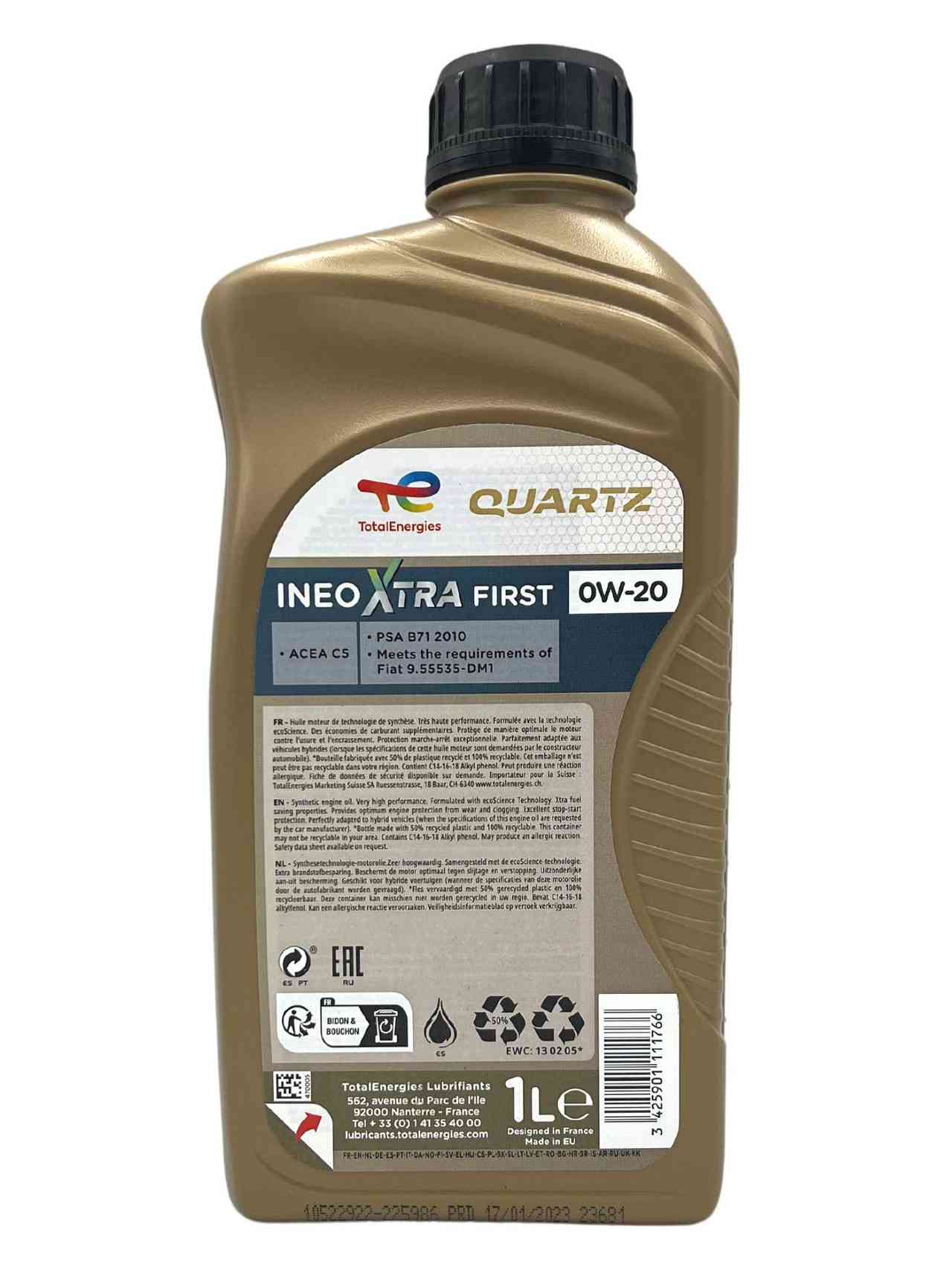 Total Quartz Ineo Xtra First 0W-20 1 Liter