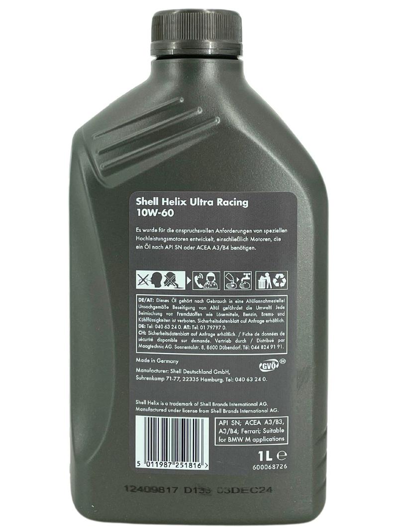 Shell Helix Ultra Racing 10W-60 1 Liter