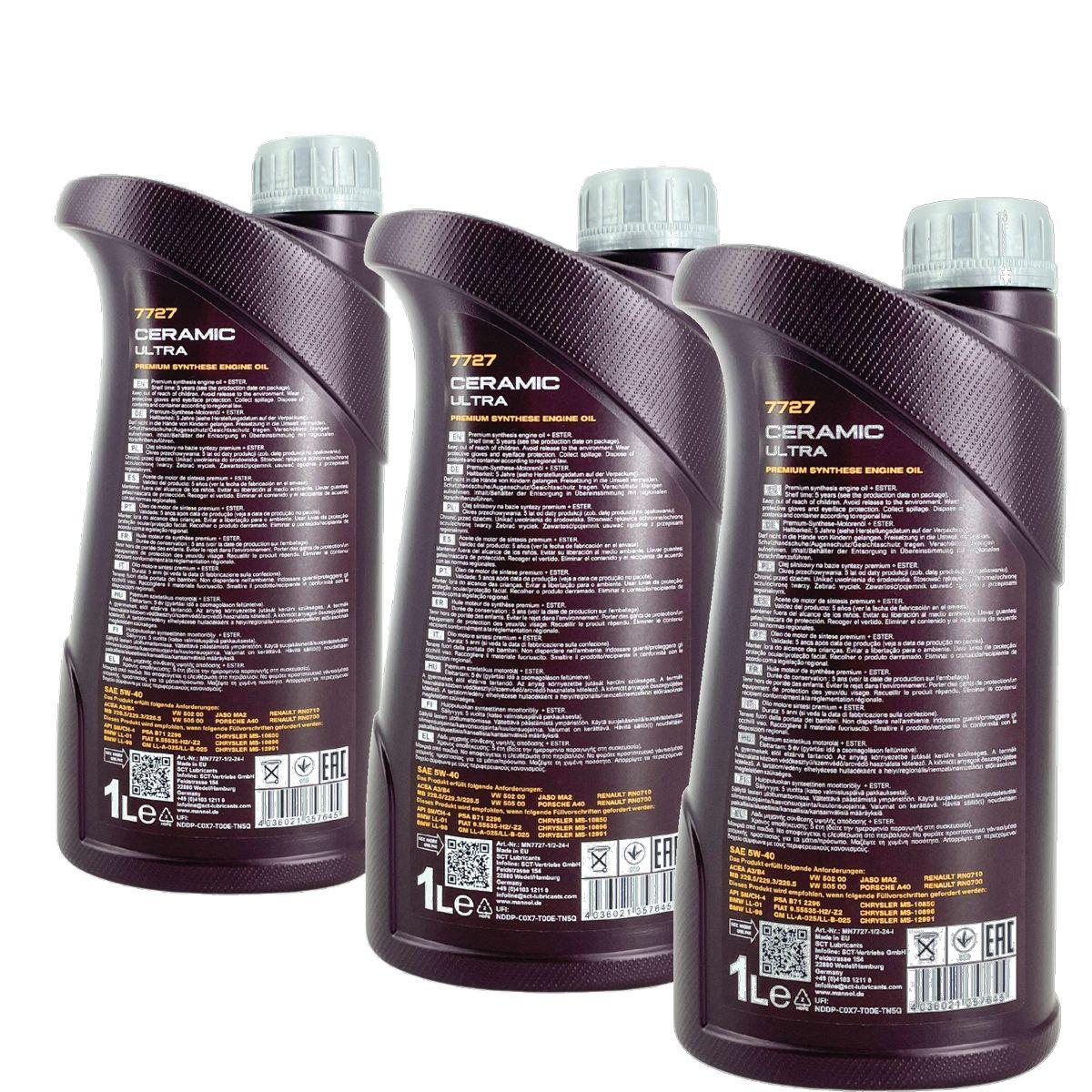 Mannol Ceramic Ultra 5W-40 3x1 Liter