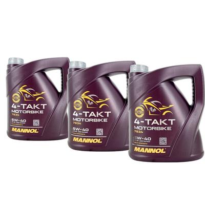 Mannol 4-Takt Motorbike 5W-40 3x4 Liter