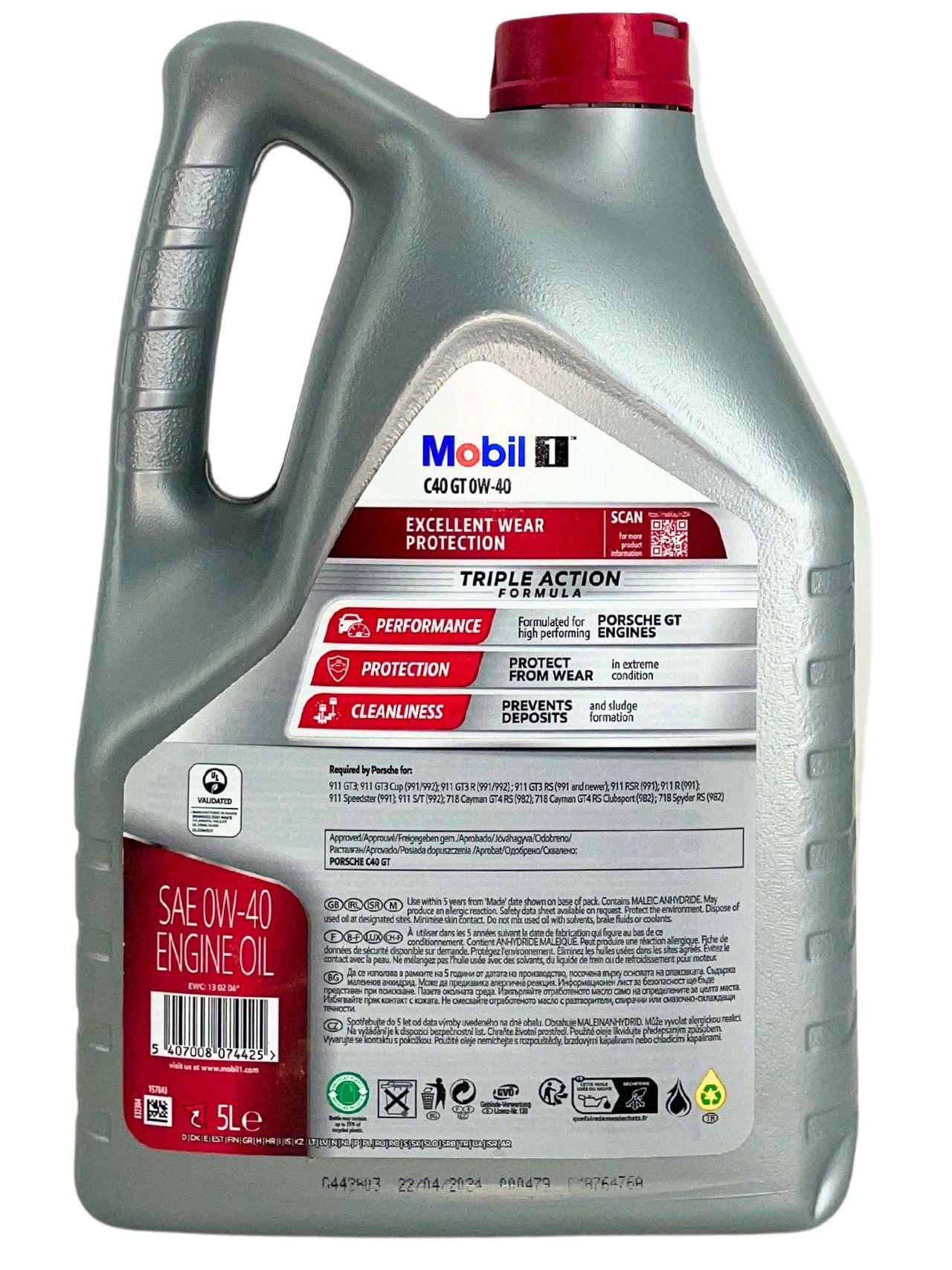 Mobil 1 C40 GT 0W-40 5 Liter
