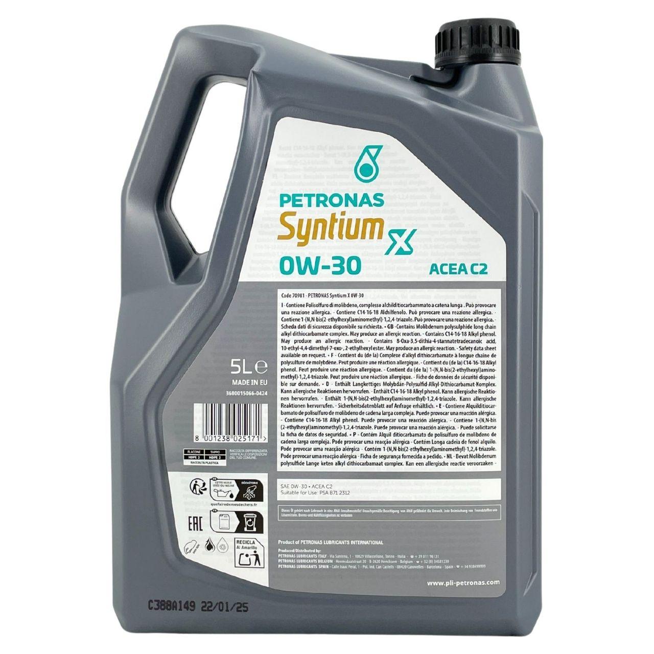 Petronas Syntium X 0W-30 C2 5 Liter