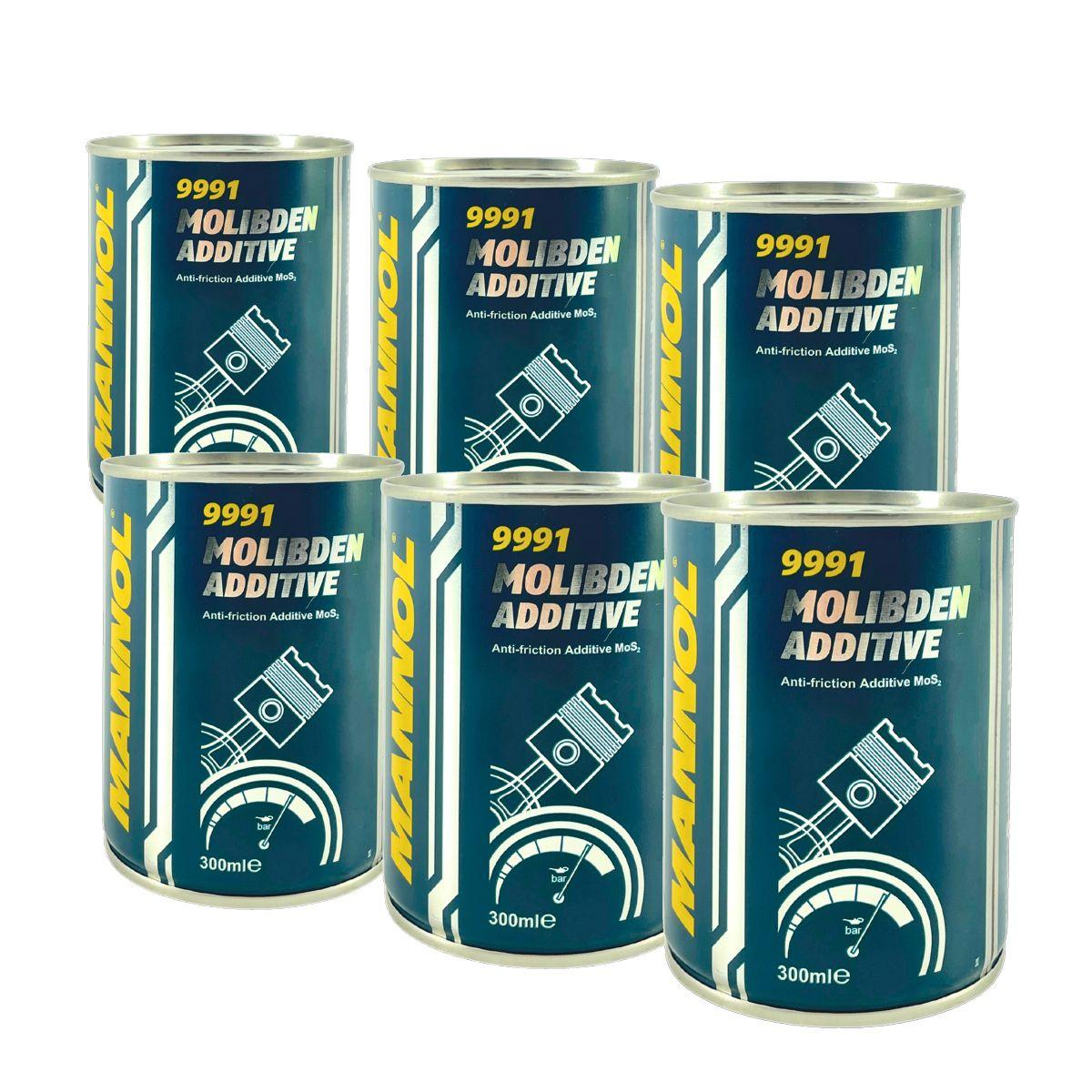 Mannol Molibden Additive Motoröl und Schaltgetriebeöl Additiv 6x300 ML