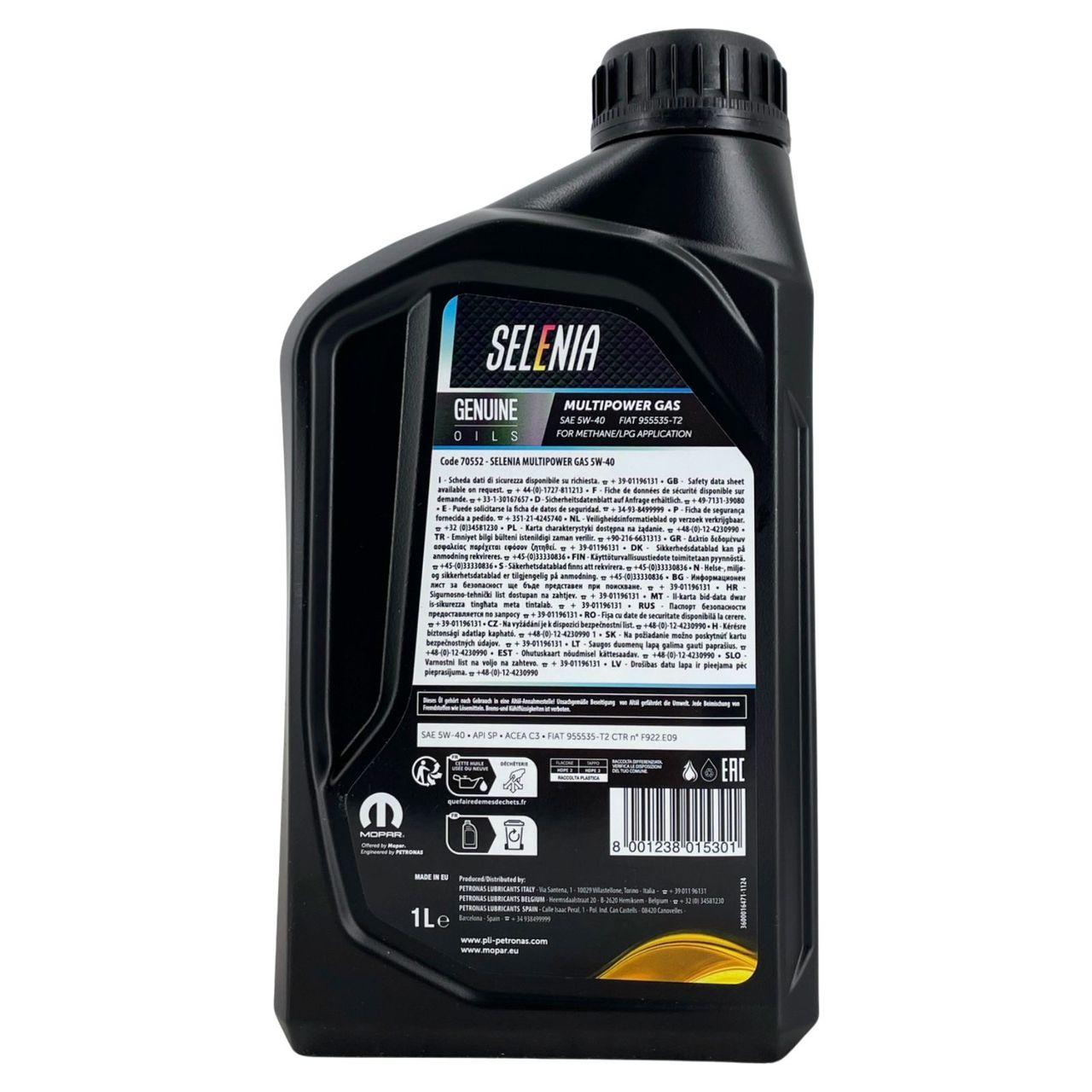 Selenia Multipower Gas 5W-40 1 Liter
