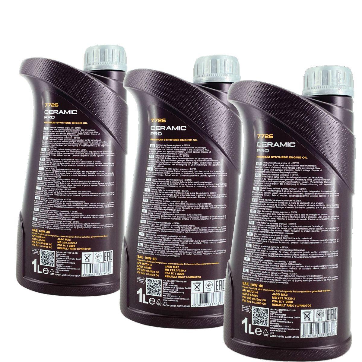 Mannol Ceramic Pro 10W-40 3x1 Liter